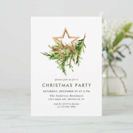 Boheemse Samenstelling KERSTFEEST Kaart (Staand voorkant)