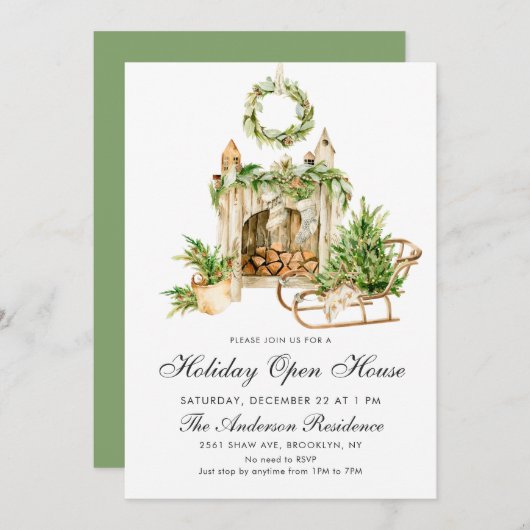 Boheemse Samenstelling KERSTVAKANTIE OPEN HUIS Kaart (Voorkant / Achterkant)