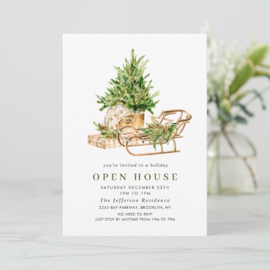 Boheemse Samenstelling KERSTVAKANTIE OPEN HUIS Kaart (Staand voorkant)