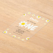 Boheemse Schattigee moderne Daisy Flowers 1e verja Acryl Uitnodigingen (Laagn)