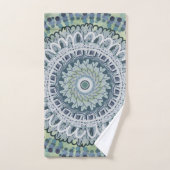 Boheemse Shabby Chic Mandala Stip Art Design Bad Handdoek (Handdoek)