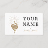 Boheemse Slang Esthetische Tattoo Artiest Boho Sty Visitekaartje (Voorkant)