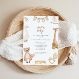 Boheemse Speelgoed Geslachtsneutrale Baby Shower Kaart
