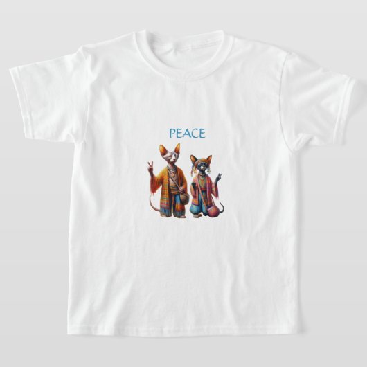 Boheemse Sphynx Katten T-shirt (Laagn)