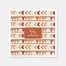 Boheemse stampatroon Baby shower Servet