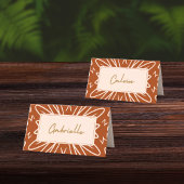 Boheemse stampatroon Moderne trouwplaatskaarten Plaatskaartje