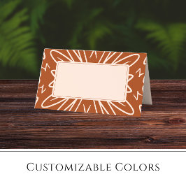 Boheemse stampatroon Moderne trouwplaatskaarten Plaatskaartje