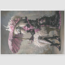 Boheemse standaard poedel decoupage tissuepapier