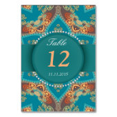 Boheemse ster bruiloft receptie tafel nummer Kaart (Voorkant)