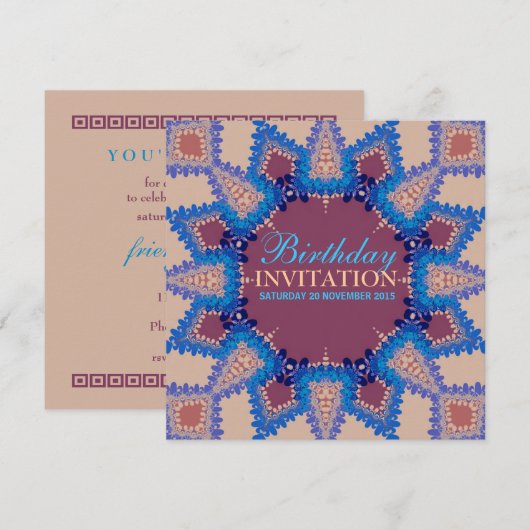 Boheemse Sterrenverjaardag / Speciale Uitnodiging (Voorkant / Achterkant)