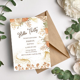 Boheemse stijl 30e Verjaardagsfeestuitnodiging Kaart