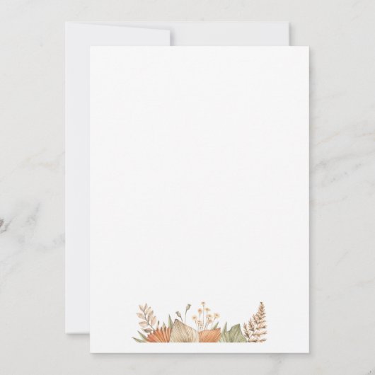 Boheemse stijl 30e Verjaardagsfeestuitnodiging Kaart (Achterkant)