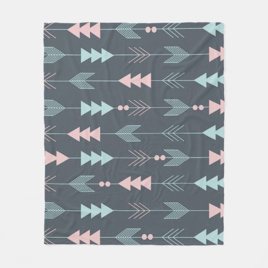 Boheemse stijl Boho: etnisch naadloos patroon Fleece Deken (Voorkant)