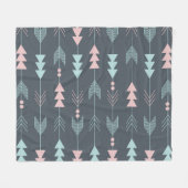 Boheemse stijl Boho: etnisch naadloos patroon Fleece Deken (Voorkant (Horizontaal))