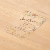 Boheemse stijl lieve 16 verjaardagsfeestje acryl uitnodigingen (Laagn)