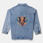 Boheemse stijl olifant denim jacket (Achterkant)
