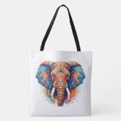 Boheemse stijl olifant tote bag (Voorkant)