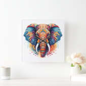 Boheemse stijl olifant vierkante klok (Huis)