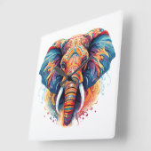 Boheemse stijl olifant vierkante klok (Hoek)