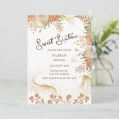 Boheemse stijl zoet 16 Verjaardagsfeestuitnodiging Kaart (Staand voorkant)