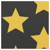 Boheemse stof Modern Boho geel gouden ster zwart (Close Up)