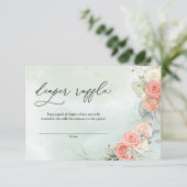 Boheemse Stof Roze Groene Krans Diper Lotterij Informatiekaartje (Staand voorkant)