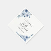 Boheemse Stofblauwe Bloemenkinderfeestje Servet (Hoek)