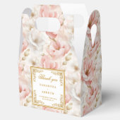 Boheemse stoffige roze waterverf bruiloft gunstbox bedankdoosjes (Geopend)