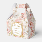 Boheemse stoffige roze waterverf bruiloft gunstbox bedankdoosjes (Voorkant Zijde)