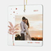 Boheemse strandpalmboom foto keramiek ornament (Links)