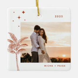 Boheemse strandpalmboom foto keramiek ornament