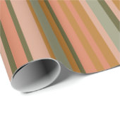 Boheemse strepen Warme terracotta oker patroon Cadeaupapier (Rol Hoek)