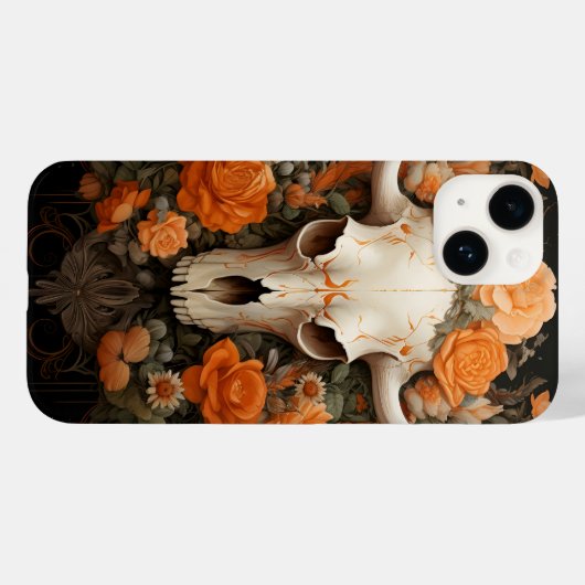Boheemse suikerschedel bloeien Case-Mate iPhone Case (Achterkant (horizontaal))