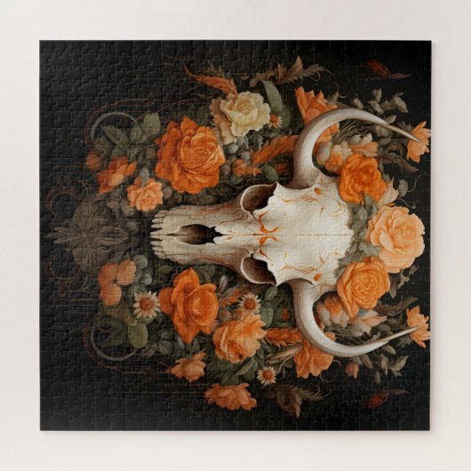  Boheemse suikerschedel bloeien Legpuzzel (Horizontaal)