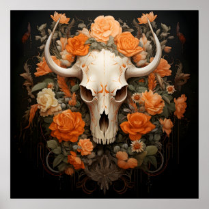 Boheemse suikerschedel bloeien Poster