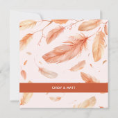 Boheemse Tent Wildflower Wedding Dank u kaart (Achterkant)