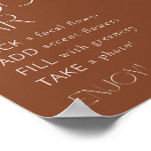 Boheemse terracotta bloemveren bloeibalk poster (Hoek)