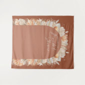 Boheemse terracotta pampagras bruiloftsborrel wandkleed (Voorkant (horizontaal))