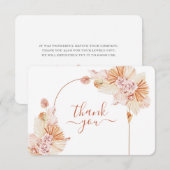 Boheemse Terracotta woestijn bruiloft bedankkaart (Voorkant / Achterkant)