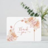 Boheemse Terracotta woestijn bruiloft bedankkaart (Staand voorkant)