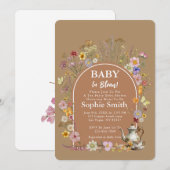 Boheemse theetuin Baby in bloei Baby shower Kaart (Voorkant / Achterkant)