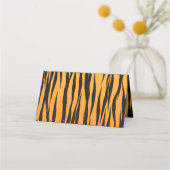 Boheemse tijger streep zwart goud bruiloft streep plaatskaartje (Achterkant)