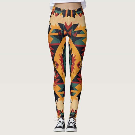 Boheemse tribale kunst leggings (Voorkant)