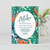 Boheemse tropische bloem baby shower kaart (Staand voorkant)