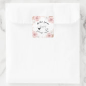 Boheemse Tropische Bloemen Boerderij Ei Karton Vierkante Sticker (Tas)