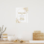 Boheemse Tropische Bruidsfeest Welkom bord Poster (Keuken)