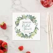 Boheemse tuin bladeren krans gepersonaliseerd servet (Insitu)