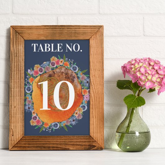 Boheemse Tuin Blauwe Boho Wilde Bloem Bruiloft Kaart