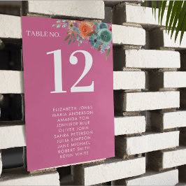 Boheemse Tuin Heet Roze Boho Wilde Bloemen Bruilof Kaart