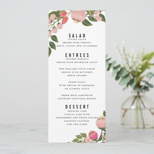 Boheemse Tuin Wedding Menu (Staand voorkant)